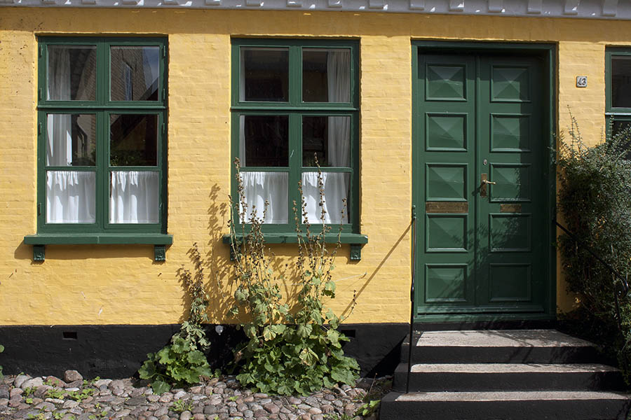 Photo 00453: Green door and windows