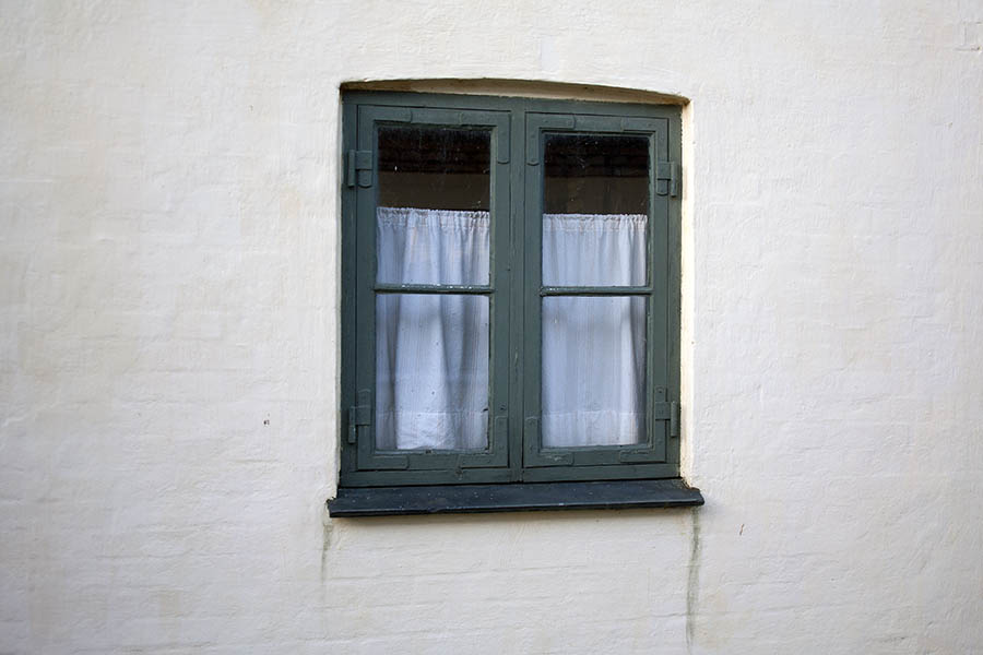 Photo 01055: Teal window with two frames