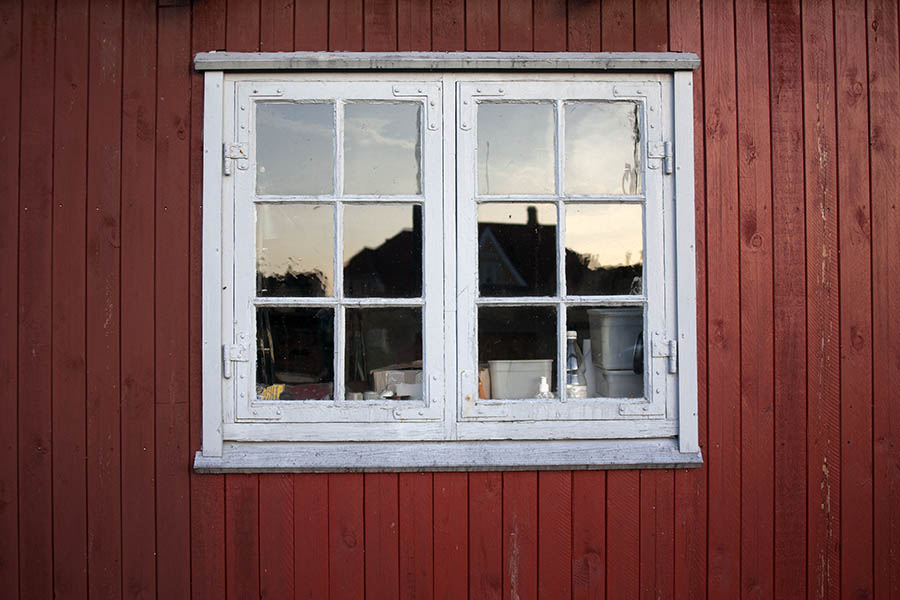 Photo 01096: White window with two frames and 12 panes