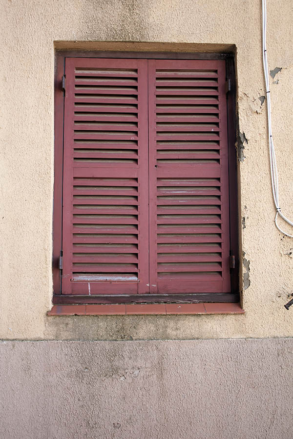 Photo 02940: Window with red shutters