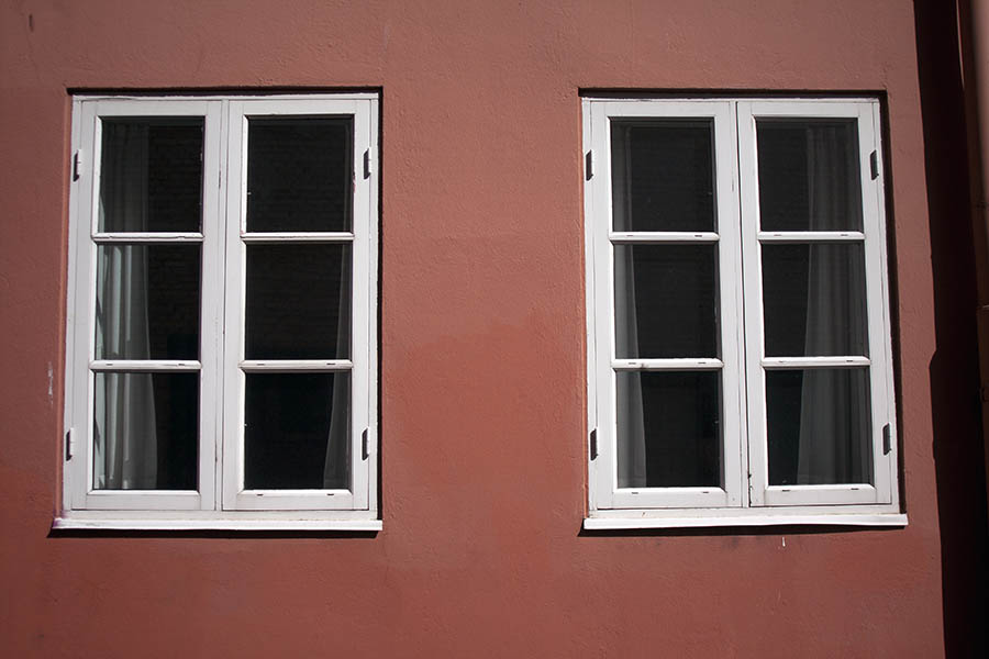 Photo 03803: Two white windows with panes