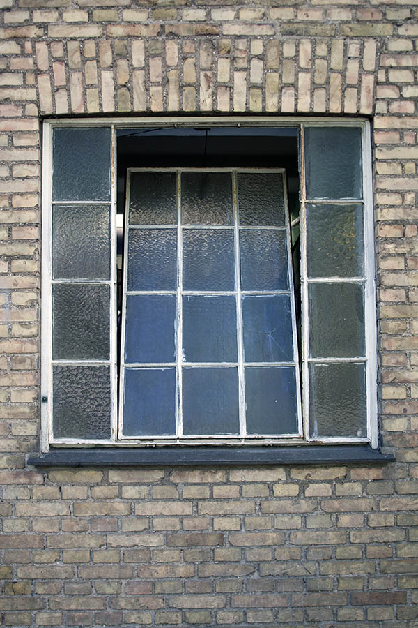 Photo 04347: White metal window with 20 panes