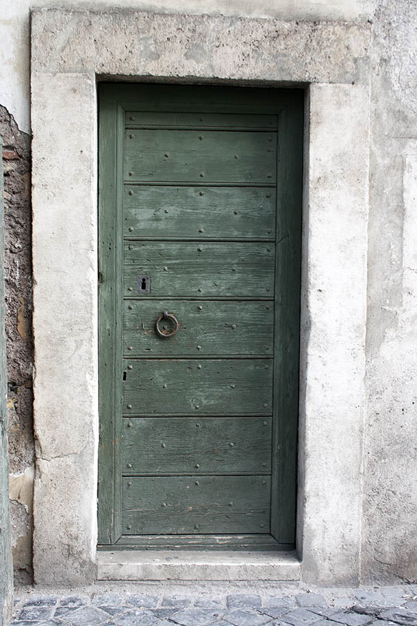 Photo 08048: Green door made of planks