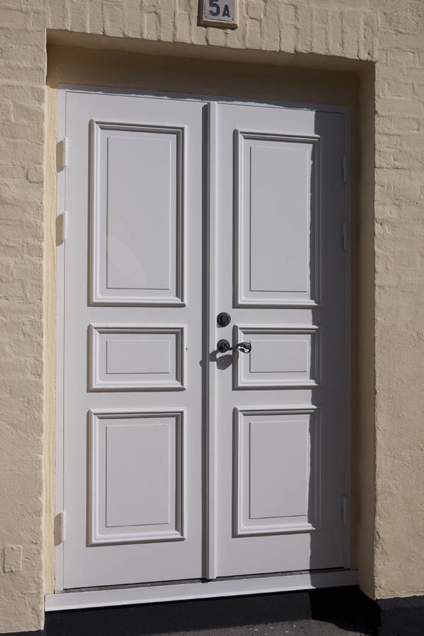 Photo 10248: Panelled, white double door