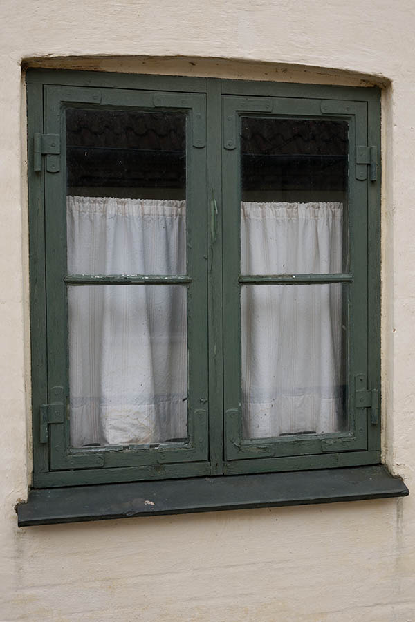 Photo 10605: Green window with two frames and four panes