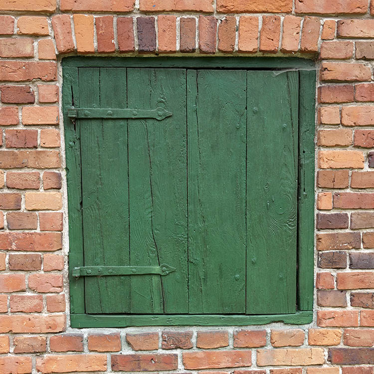 Photo 11183: Green trapdoor made of planks