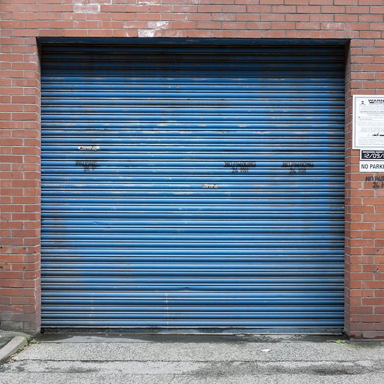 Photo 11560: Blue security shutter gate