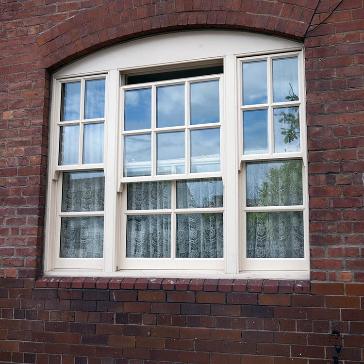 Photo 11577: Large, white sash window with six frames and 22 panes