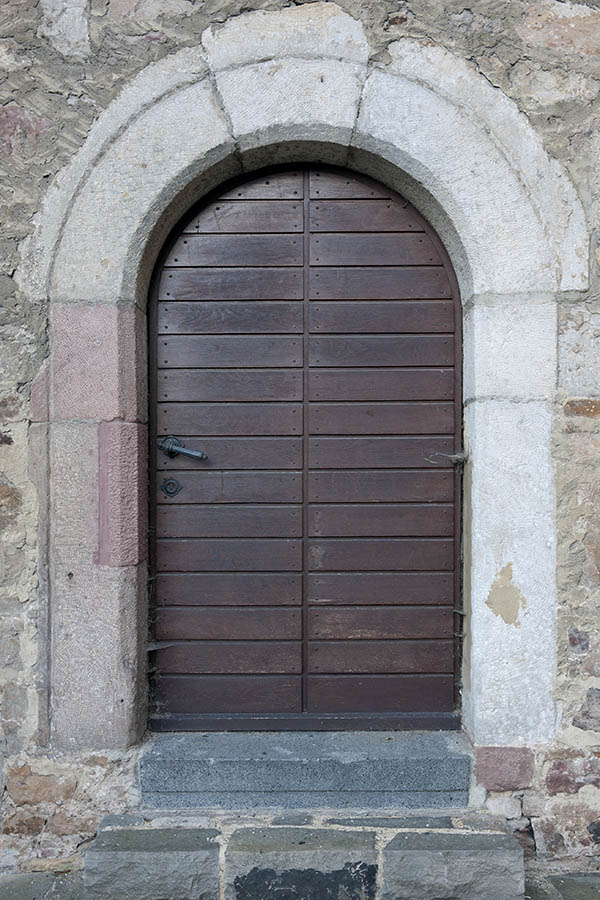 Photo 11791: Formed, panelled, brown door