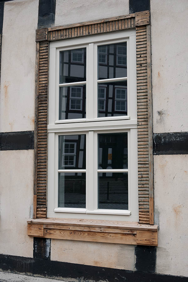 Photo 12453: White window with four frames and eight panes