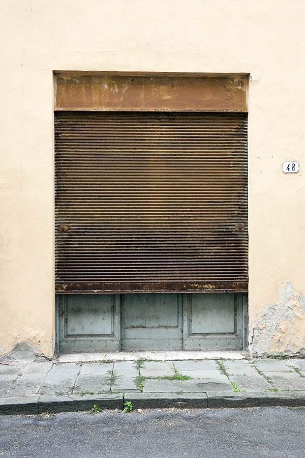 Photo 14882: Light brown, rusty security shutter