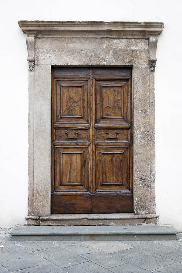 Photo 14913: Panelled, lacquered double door