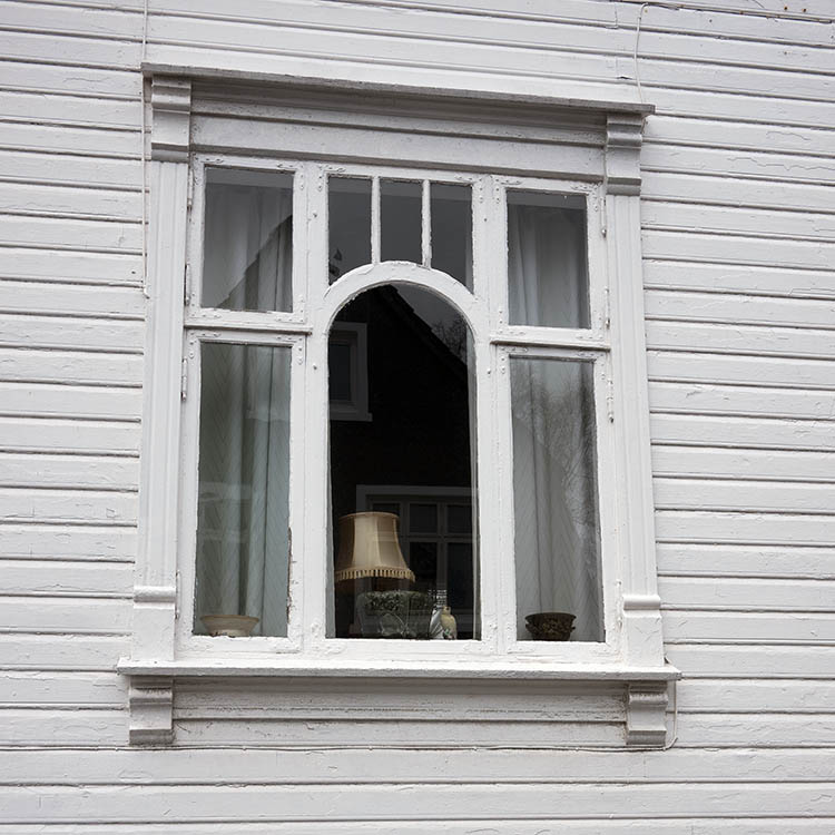 Photo 16470: Formed, white window with six frames
