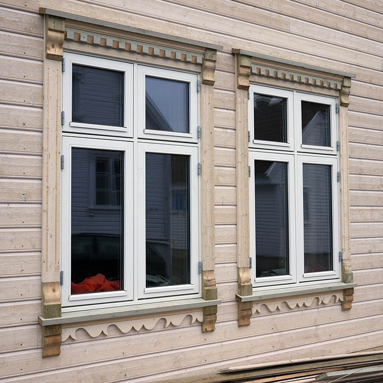 Photo 16527: Two new, white windows with four frames each
