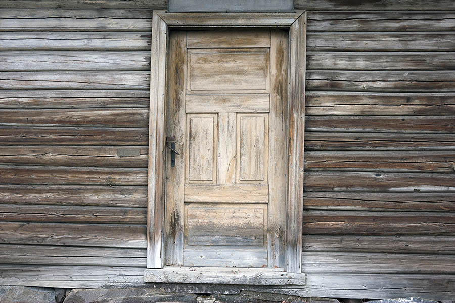 Photo 17524: Panelled, unpainted door