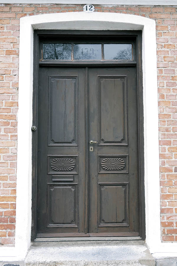 Photo 18346: Panelled, brown Simrishamn double door with top window