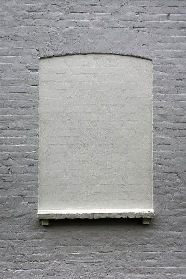 Photo 25077: No window: A light grey indenture in a brick wall painted grey