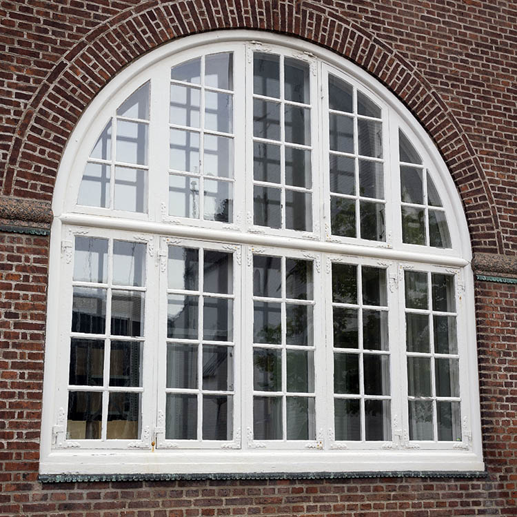 Photo 25195: Large, formed, white window with 10 frames and 74 panes