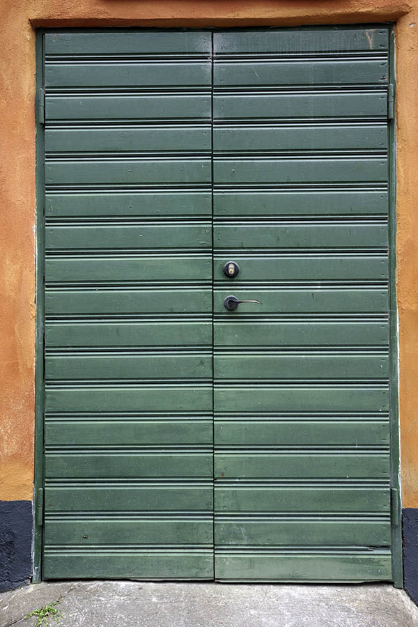 Photo 27220: Green double door of boards
