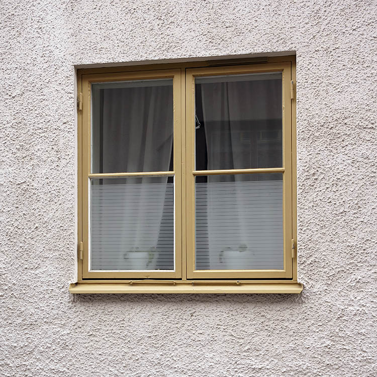 Photo 27264: Yellow window with two frames and four panes 