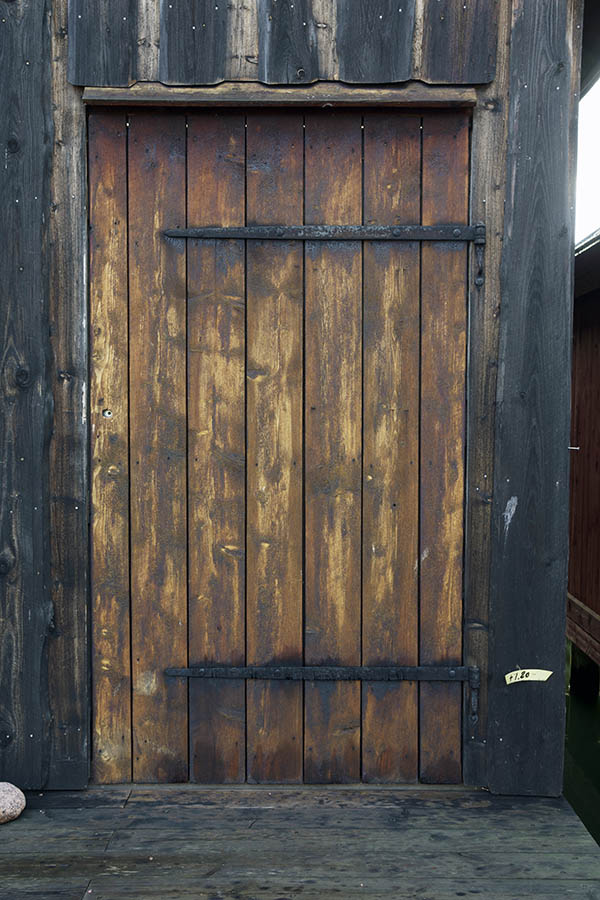 Photo 27350: Worn, oiled door of boards 