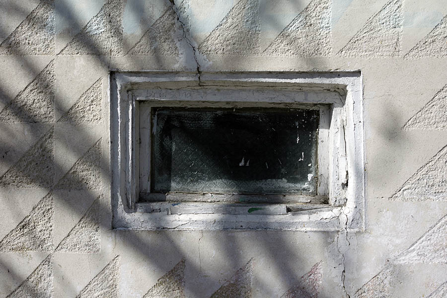 Photo 27379: Little, worn, white window