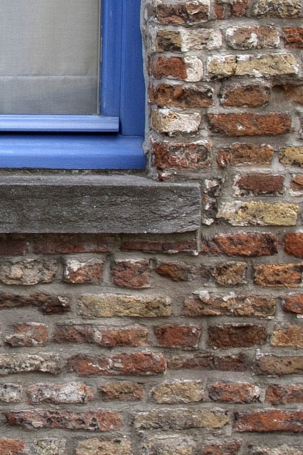 Photo 00178: Blue, panelled door and blue window