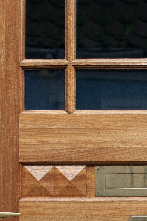 Photo 01789: Panelled, lacquered door