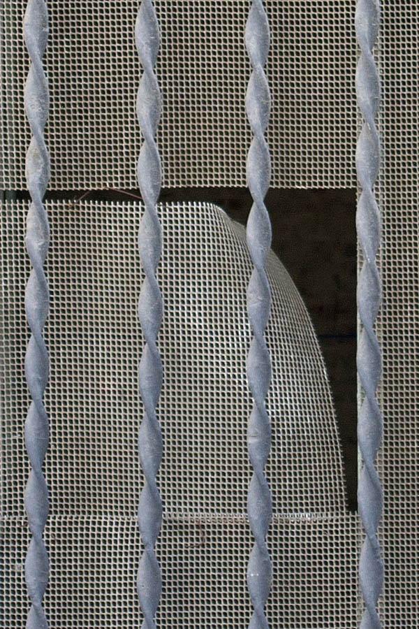Photo 02272: Grey window with double lattice