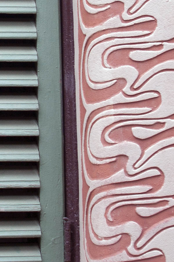 Photo 02505: Window with light green shutters