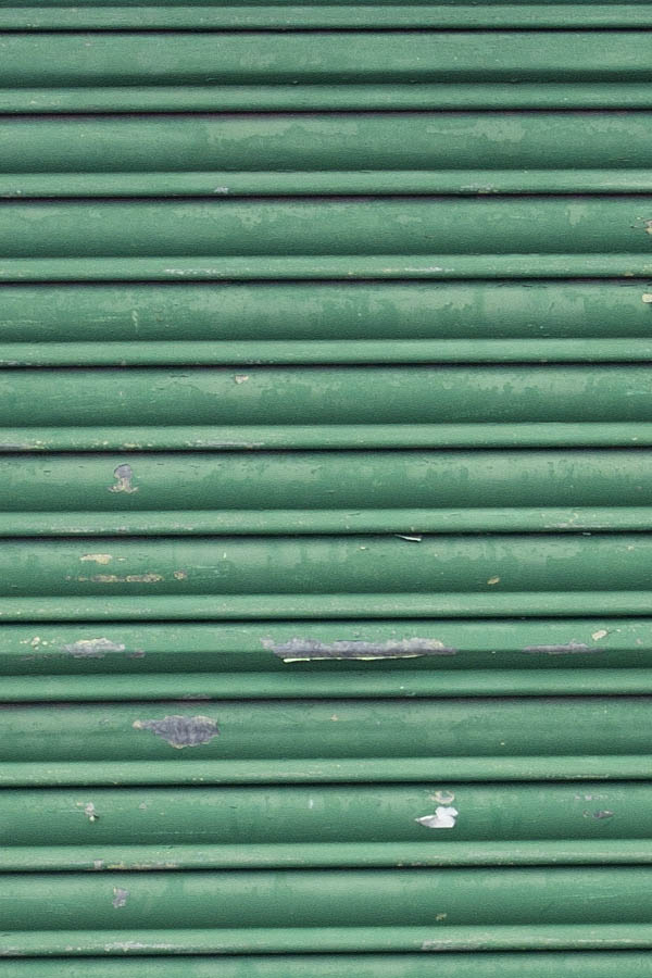 Photo 02879: Metal, green security shutter