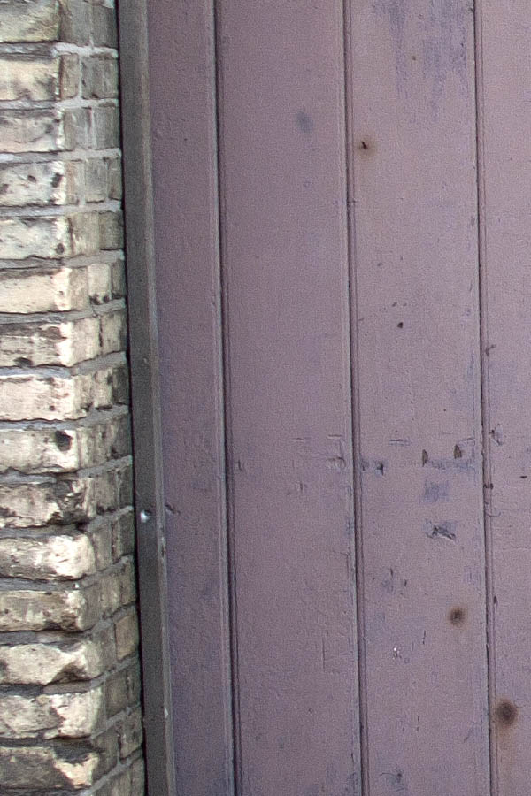 Photo 03544: Worn purple and grey gate
