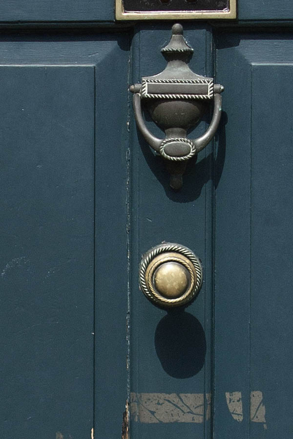 Photo 04482: Panelled, teal door