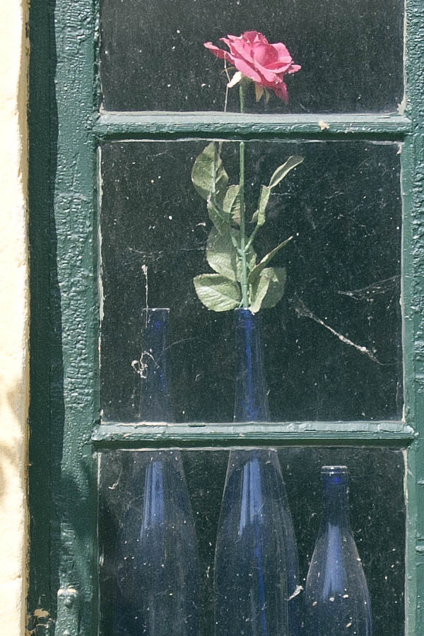 Photo 06149: Green window with nine panes