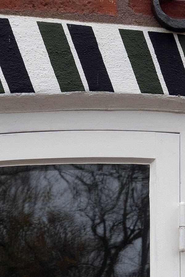 Photo 09704: Formed, white window with two frames and six panes