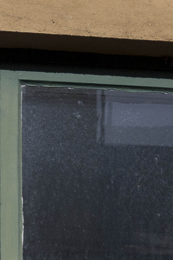 Photo 10214: Green window with two frames and six panes