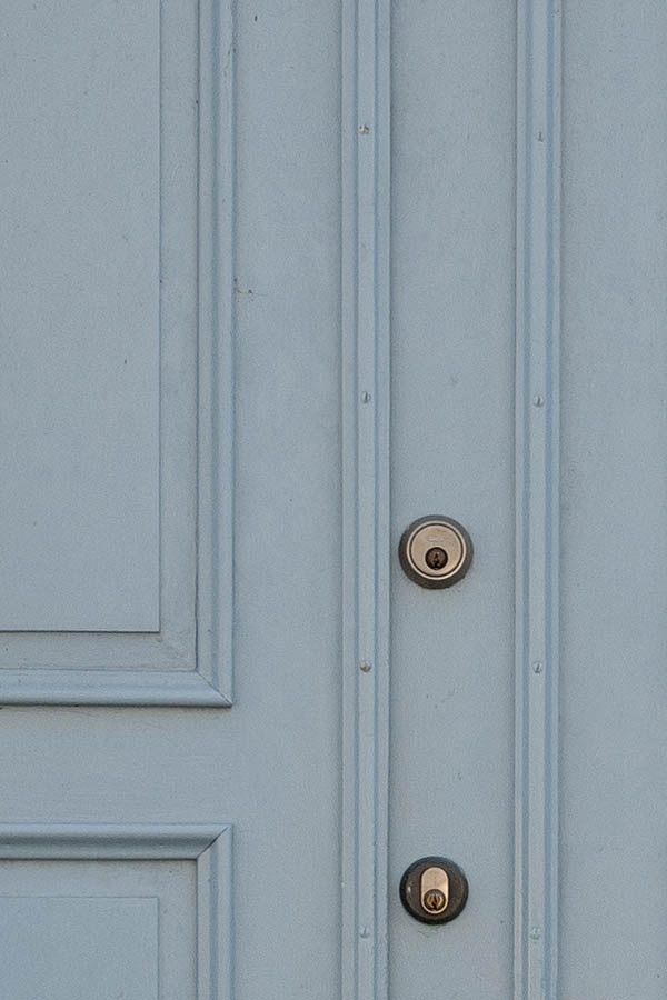 Photo 10224: Panelled, grey double door