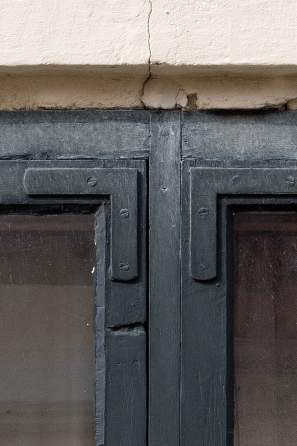 Photo 10713: Black window with two frames and 12 panes