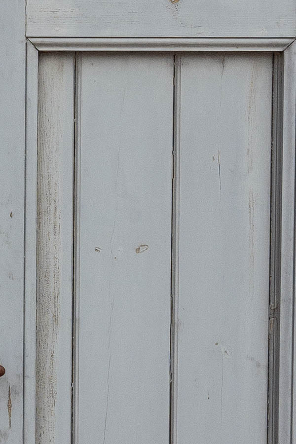 Photo 11214: Panelled, grey double door with fan light