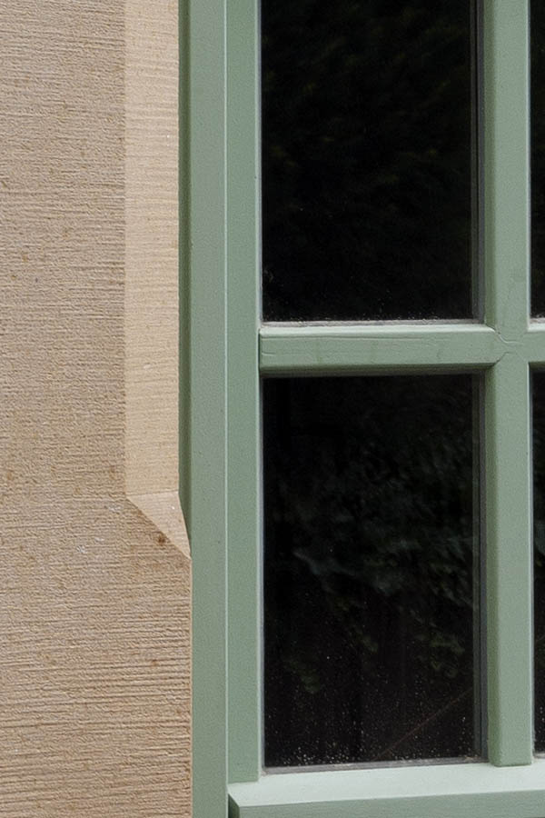 Photo 11993: Light green window with four frames and 16 panes