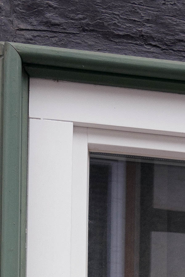 Photo 12390: White and green window with four frames