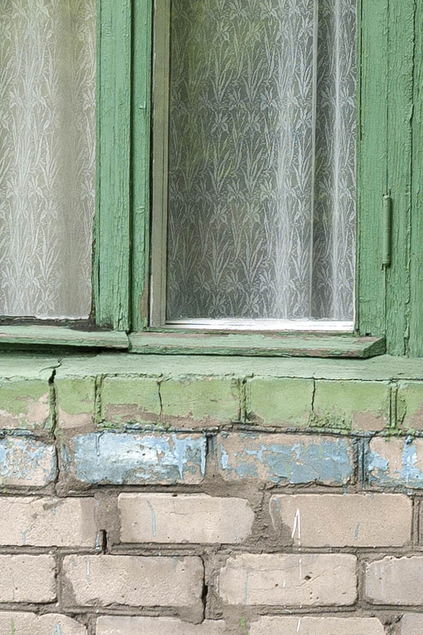 Photo 12811: Two green windows with three panes each
