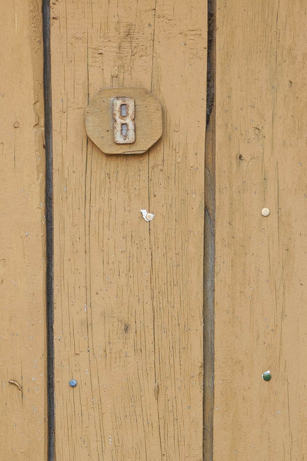 Photo 12973: Red door made of planks.