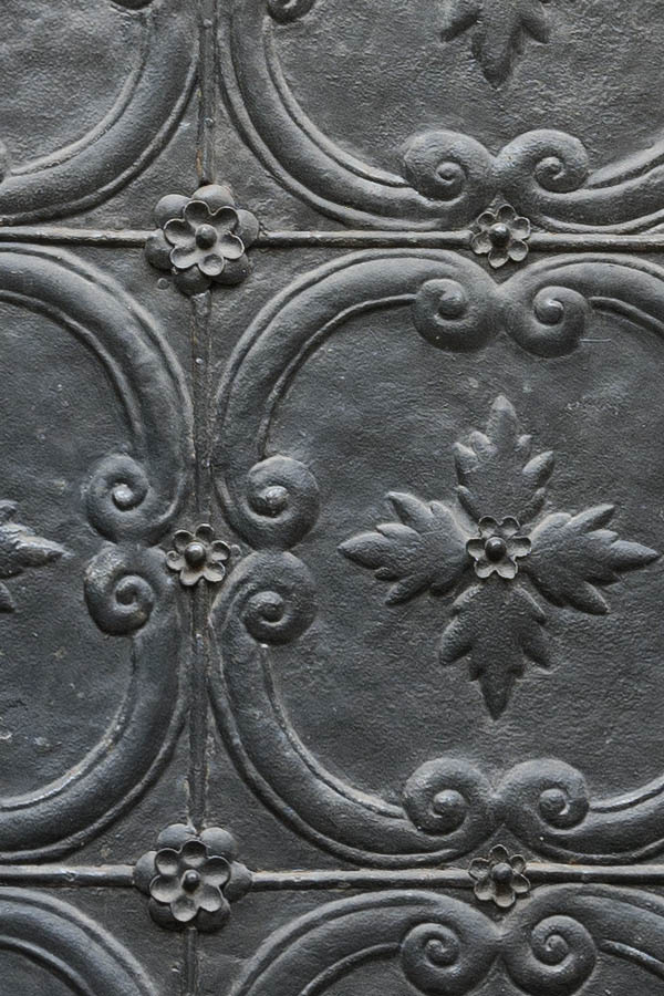 Photo 13528: Black, decorated metal door