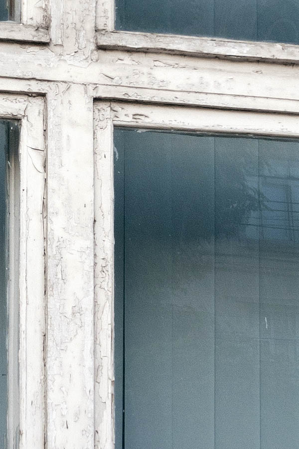 Photo 14179: Worn, white window with six frames