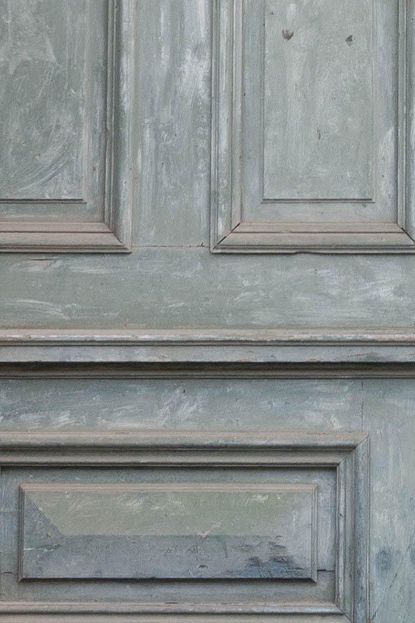 Photo 14218: Panelled, teal gate with fan light