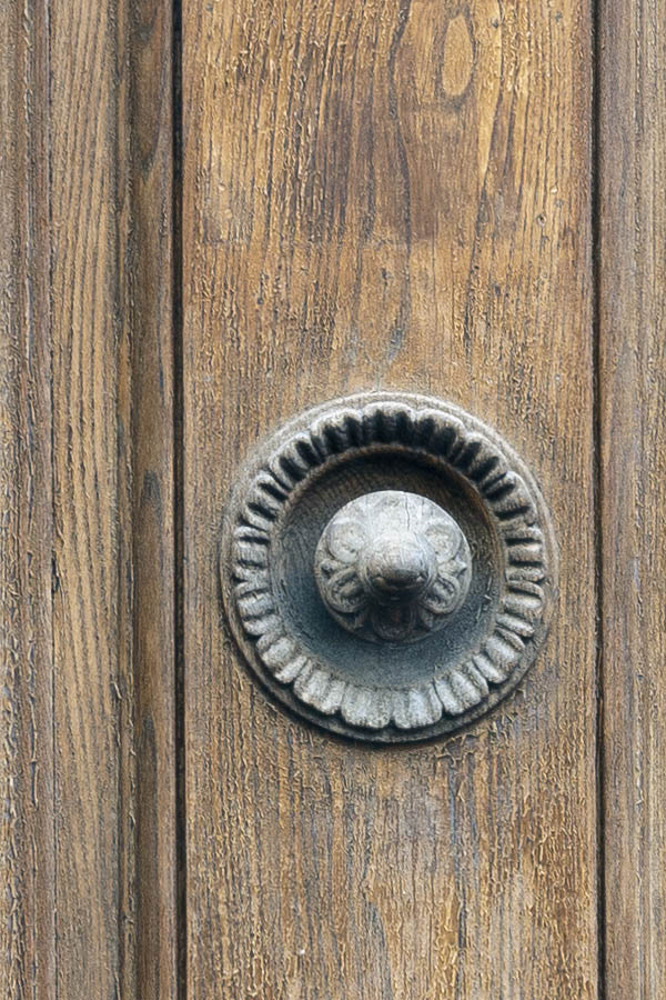 Photo 14830: Panelled, oiled, brown double door