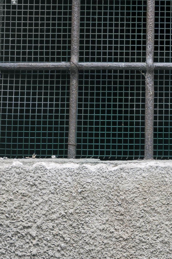 Photo 15102: Barred, latticed, grey window