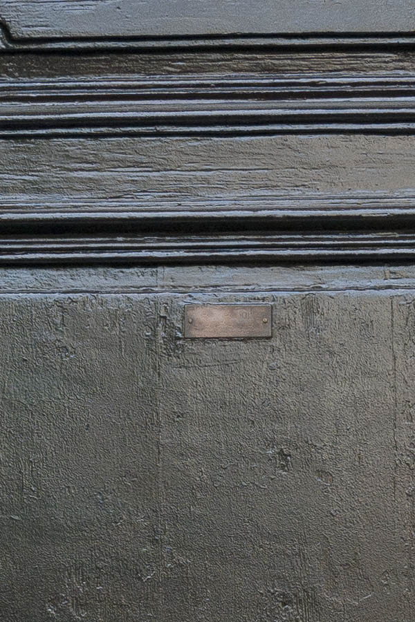 Photo 15274: Panelled, black door with top window