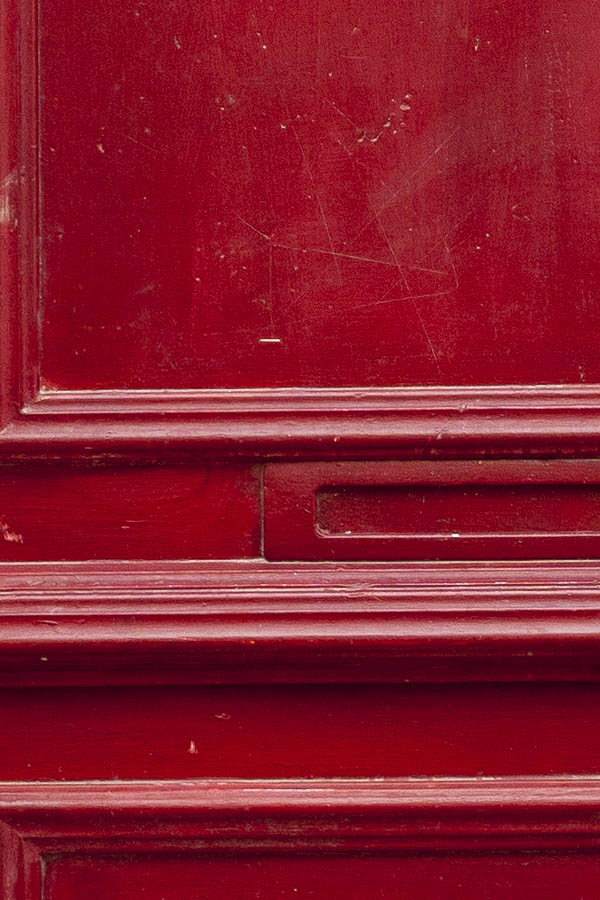Photo 15352: Panelled, red door